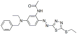 N-[5-[ethyl(phenylmethyl)amino]-2-[[5-(ethylthio)-1,3,4-thiadiazol-2-yl]azo]phenyl]acetamide