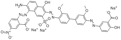 trisodium 2-[[2-amino-6-[[4-[(3-carboxylato-4-hydroxyphenyl)azo]-3,3-dimethoxy[1,1-biphenyl]-4-yl]azo]-5-hydroxy-7-sulphonato-1-naphthyl]azo]-5-nitrobenzoate