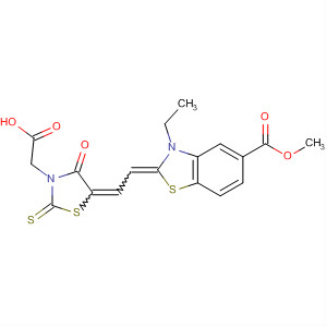 5-Benzothiazolecarboxylic acid,2-[[3-(carboxymethyl)-4-oxo-2-thioxo-5-thiazolidinylidene]ethylidene]-3-ethyl-2,3-dihydro-, 5-methyl ester