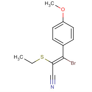 2-Propenenitrile, 3-bromo-2-(ethylthio)-3-(4-methoxyphenyl)-, (E)-