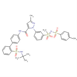 1H-Pyrazole-5-carboxamide,N-[2'-[[(1,1-dimethylethyl)amino]sulfonyl][1,1'-biphenyl]-4-yl]-3-methyl-1-[3-[S-methyl-N-[(4-methylphenyl)sulfonyl]sulfinimidoyl]phenyl]-