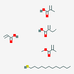 2-Propenoic acid, 2-methyl-, telomer with 1-dodecanethiol, ethyl 2-propenoate, methyl 2-methyl-2-propenoate and 2-propenoic acid 2-propenoic acid, 2-methyl-, telomer with 1-dodecanethiol, ethyl 2-propenoate,