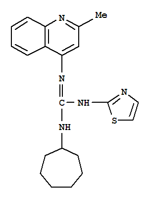 guanidine, N''-cycloheptyl-N-(2-methyl-4-quinolinyl)-N'-2-thiazolyl-