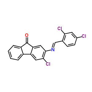 3-chloro-2-{[(E)-(2,4-dichlorophenyl)methylidene]amino}-9H-fluoren-9-one