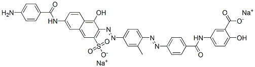 5-[[4-[[4-[[6-[(4-Aminobenzoyl)amino]-1-hydroxy-3-sulfo-2-naphthalenyl]azo]-2-methylphenyl]azo]benzoyl]amino]-2-hydroxybenzoic acid disodium salt