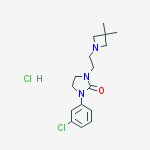 2-Imidazolidinone, 1-(3-chlorophenyl)-3-(2-(3,3-dimethyl-1-azetidinyl)ethyl)-, monohydrochloride