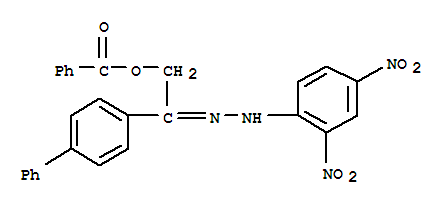 (2Z)-2-(biphenyl-4-yl)-2-[2-(2,4-dinitrophenyl)hydrazinylidene]ethyl benzoate