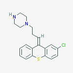Piperazine, 1-(3-(2-chloro-9H-thioxanthen-9-ylidene)propyl)-, (E)-