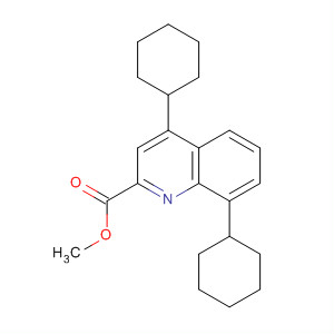 2-Quinolinecarboxylic acid, 4,8-dicyclohexyl-, methyl ester