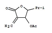 4-methylidene-5-oxo-2-(propan-2-yl)tetrahydrofuran-3-yl acetate