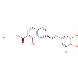 7-Quinolinecarboxylic acid,8-hydroxy-2-[2-(3,4,5-trihydroxyphenyl)ethenyl]-, monosodium salt