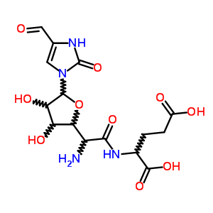 N-[2-[(2R)-5α-(4-Formyl-2,3-dihydro-2-oxo-1H-imidazol-1-yl)tetrahydro-3β,4β-dihydroxyfuran-2α-yl]-L-glycyl]-L-glutamic acid