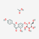 5-hydroxy-2-(4-hydroxyphenyl)-4-oxo-4H-chromen-7-yl beta-D-glucopyranoside - acetic acid (1:1)