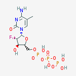 2(1H)-Pyrimidinone, 4-amino-1-(2-deoxy-2-fluoro-5-O-(hydroxy((hydroxy( phosphonooxy)phosphinyl)oxy)phosphinyl)-beta-D-arabinofuranosyl)-5-met hyl-
