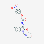 N-[(e)-[5-methyl-1-(morpholin-4-ylmethyl)-2-oxoindol-3-ylidene]amino]-2-(4-nitrophenoxy)acetamide