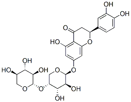 4H-1-Benzopyran-4-one, 2-(3,4-dihydroxyphenyl)-2,3-dihydro-5-hydroxy-7 -((4-O-beta-D-xylopyranosyl-beta-D-arabinopyranosyl)oxy)-, (S)-