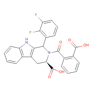1H-Pyrido[3,4-b]indole-3-carboxylic acid,2-(2-carboxybenzoyl)-1-(2,3-difluorophenyl)-2,3,4,9-tetrahydro-, (3R)-
