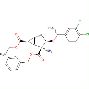 Bicyclo[3.1.0]hexane-2,6-dicarboxylic acid,2-amino-3-[(1R)-1-(3,4-dichlorophenyl)ethoxy]-, 6-ethyl 2-(phenylmethyl)ester, (1S,2R,3R,5R,6S)-