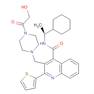 4-Quinolinecarboxamide,N-[(1S)-1-cyclohexylethyl]-3-[[4-(hydroxyacetyl)-1-piperazinyl]methyl]-2-(2-thienyl)-