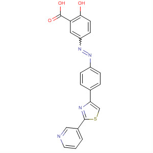 Benzoic acid, 2-hydroxy-5-[[4-[2-(3-pyridinyl)-4-thiazolyl]phenyl]azo]-
