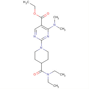 5-Pyrimidinecarboxylic acid,2-[4-[(diethylamino)carbonyl]-1-piperidinyl]-4-(dimethylamino)-, ethylester
