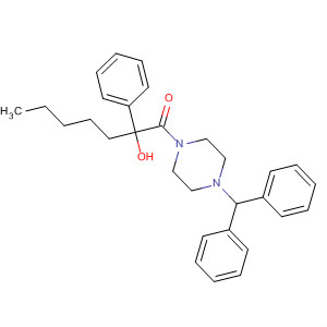 Piperazine, 1-(diphenylmethyl)-4-(2-hydroxy-1-oxo-2-phenylheptyl)-