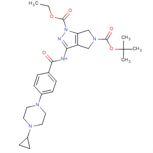 Pyrrolo[3,4-c]pyrazole-1,5-dicarboxylic acid,3-[[4-(4-cyclopropyl-1-piperazinyl)benzoyl]amino]-4,6-dihydro-,5-(1,1-dimethylethyl) 1-ethyl ester