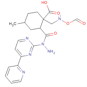 Cyclohexanecarboxylic acid, 1-[(formylhydroxyamino)methyl]-4-methyl-,2-[4-(2-pyridinyl)-2-pyrimidinyl]hydrazide, cis-