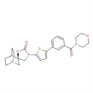 Morpholine,4-[3-[5-[(3R)-2'-oxospiro[1-azabicyclo[2.2.2]octane-3,5'-oxazolidin]-3'-yl]-2-thienyl]benzoyl]-