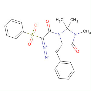 4-Imidazolidinone,1-[diazo(phenylsulfonyl)acetyl]-2,2,3-trimethyl-5-(phenylmethyl)-, (5S)-