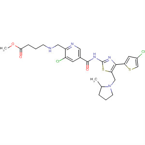 Butanoic acid,4-[[3-chloro-5-[[[4-(4-chloro-2-thienyl)-5-[(2-methyl-1-pyrrolidinyl)methyl]-2-thiazolyl]amino]carbonyl]-2-pyridinyl]methylamino]-, methyl ester