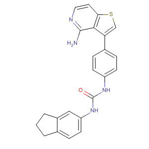 Urea,N-[4-(4-aminothieno[3,2-c]pyridin-3-yl)phenyl]-N'-(2,3-dihydro-1H-inden-5-yl)-