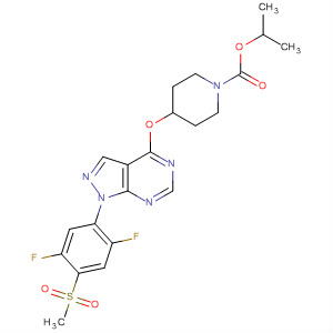 1-Piperidinecarboxylic acid,4-[[1-[2,5-difluoro-4-(methylsulfonyl)phenyl]-1H-pyrazolo[3,4-d]pyrimidin-4-yl]oxy]-, 1-methylethyl ester