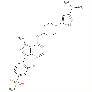 1H-Pyrazolo[4,3-d]pyrimidine,3-[2-fluoro-4-(methylsulfonyl)phenyl]-1-methyl-7-[[4-[3-(1-methylethyl)-1,2,4-oxadiazol-5-yl]cyclohexyl]oxy]-