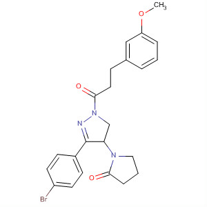 1H-Pyrazole,3-(4-bromophenyl)-4,5-dihydro-1-[3-(3-methoxyphenyl)-1-oxopropyl]-4-(2-oxo-1-pyrrolidinyl)-