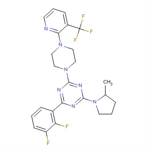 1,3,5-Triazine,2-(2,3-difluorophenyl)-4-(2-methyl-1-pyrrolidinyl)-6-[4-[3-(trifluoromethyl)-2-pyridinyl]-1-piperazinyl]-