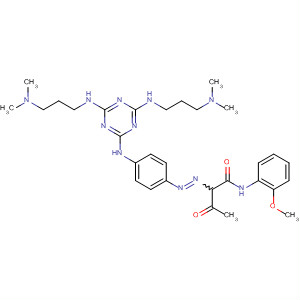 Butanamide,2-[[4-[[4,6-bis[[3-(dimethylamino)propyl]amino]-1,3,5-triazin-2-yl]amino]phenyl]azo]-N-(2-methoxyphenyl)-3-oxo-