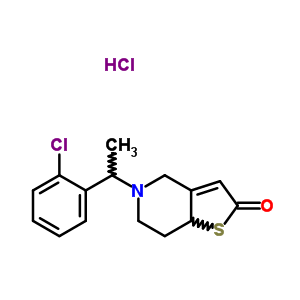 ((Chloro-2 phenyl)-1 ethyl)-5 tetrahydro-5,6,7,7a 4H-thieno(3,2-c)pyri dinone-2 chlorhydrate