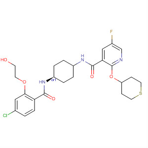 3-Pyridinecarboxamide,N-[cis-4-[[4-chloro-2-(2-hydroxyethoxy)benzoyl]amino]cyclohexyl]-5-fluoro-2-[(tetrahydro-2H-thiopyran-4-yl)oxy]-