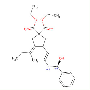 1,1-Cyclopentanedicarboxylic acid,3-[(1E,4R)-4-hydroxy-4-phenyl-1-butenyl]-4-(1-methylpropylidene)-,diethyl ester, (3R,4Z)-rel-