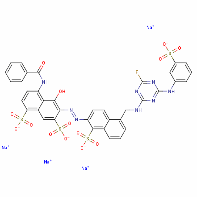 4-(benzoylamino)-6-[[5-[[[4-fluoro-6-[(3-sulphophenyl)amino]-1,3,5-triazin-2-yl]amino]methyl]-1-sulpho-2-naphthyl]azo]-5-hydroxynaphthalene-1,7-disulphonic acid, sodium salt