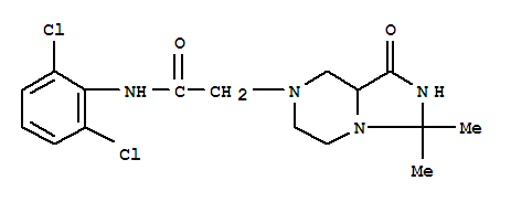 N-(2,6-dichlorophenyl)hexahydro-3,3-dimethyl-1-oxoimidazo[1,5-a]pyrazine-7(1H)-acetamide