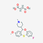 Piperidine, 4-(7-fluoro-2-methoxy-11H-dibenz(b,e)(1,4)oxathiepin-11-yl )-1-methyl-, (Z)-2-butenedioate (1:1)