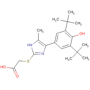 Acetic acid,[[4-[3,5-bis(1,1-dimethylethyl)-4-hydroxyphenyl]-5-methyl-1H-imidazol-2-yl]thio]-