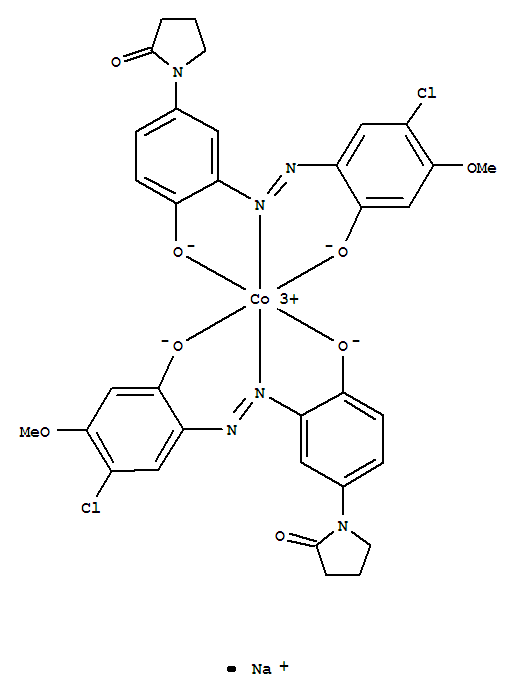Sodium bis(1-(3-((5-chloro-2-hydroxy-4-methoxyphenyl)azo)-4-hydroxyphenyl)pyrrolidin-2-onato(2-))cobaltate(1-)