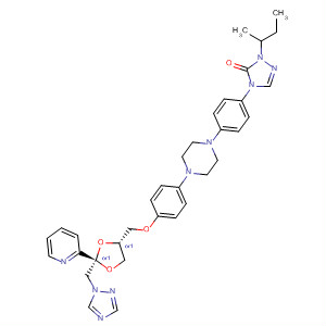 3H-1,2,4-Triazol-3-one,2,4-dihydro-2-(1-methylpropyl)-4-[4-[4-[4-[[(2R,4R)-2-(2-pyridinyl)-2-(1H-1,2,4-triazol-1-ylmethyl)-1,3-dioxolan-4-yl]methoxy]phenyl]-1-piperazinyl]phenyl]-, rel-