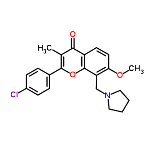 4'-CHLORO-7-METHOXY-3-METHYL-8-(1-PYRROLIDINYLMETHYL)FLAVONE