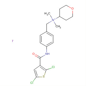 2H-Pyran-4-aminium,N-[[4-[[(2,5-dichloro-3-thienyl)carbonyl]amino]phenyl]methyl]tetrahydro-N,N-dimethyl-, iodide