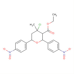 2H-Pyran-3-carboxylic acid,4-chlorotetrahydro-4-methyl-2,6-bis(4-nitrophenyl)-, ethyl ester