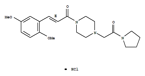 Piperazine,1-[3-(2,5-dimethoxyphenyl)-1-oxo-2-propenyl]-4-[2-oxo-2-(1-pyrrolidinyl)ethyl]-,monohydrochloride, (E)- (9CI)